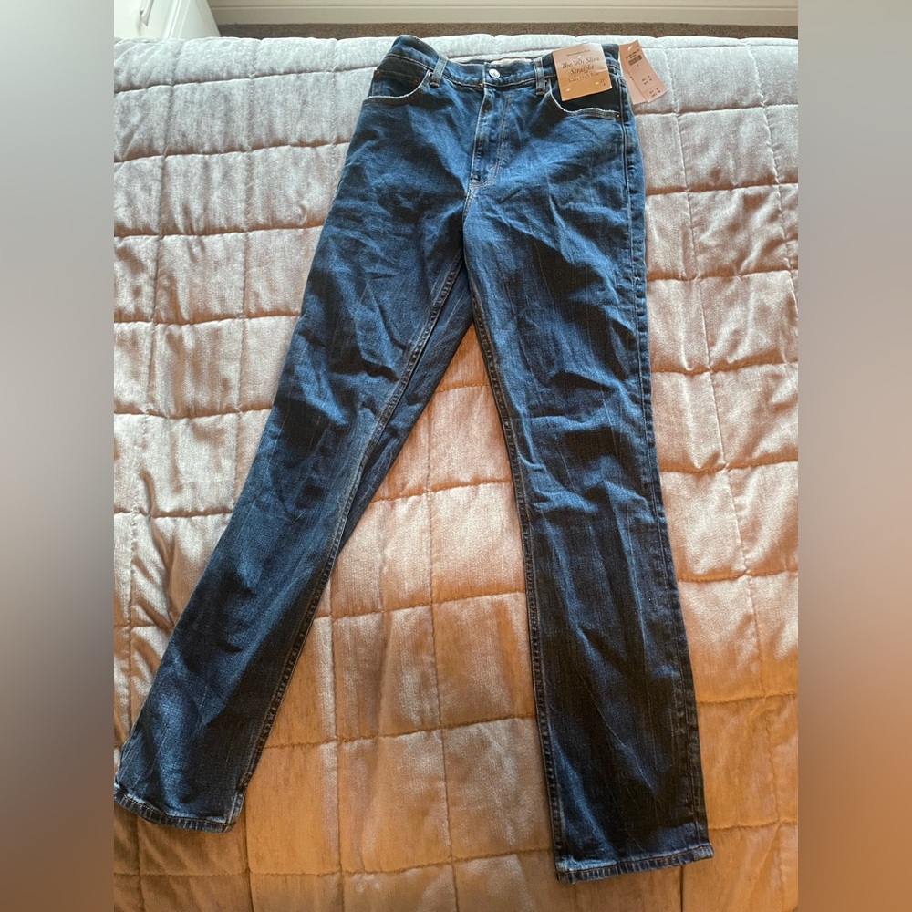 The 90’s Slim Straight Ultra High Rise Abercrombie Jeans